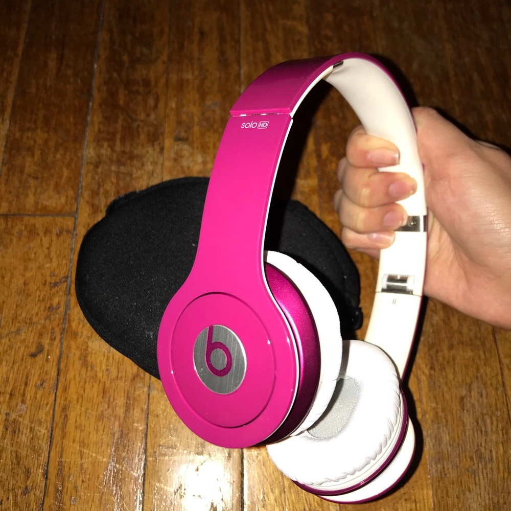 Hot Pink Beats Headphones